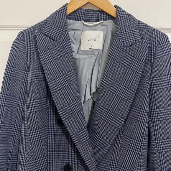 Aritzia Wilfred Margeaux Blazer Plaid - Picture 2 of 9